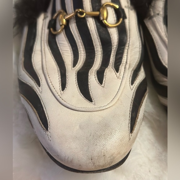 Gucci Leather Mules with Fur Slippers - Picture 6 of 7